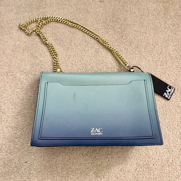 ZAC Zac Posen Earthette Leather Chain Link Bag NWT - Picture 5 of 11
